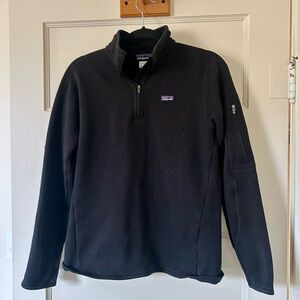 Patagonia Women's Black Fleece 1/4 Zip Sweater